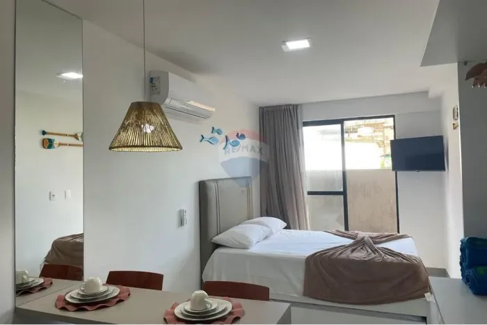 Apartamento com 26m², Mobiliado e Decorado - Praia do Cupe, Pernambuco