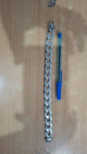 Pulseira de prata grossa