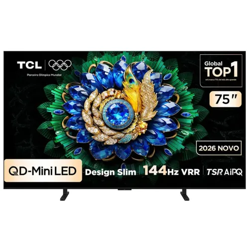 Smart TV 75" TCL 4K UHD Mini LED 75A400M Google TV 2026 lacrado com NF e Garantia.