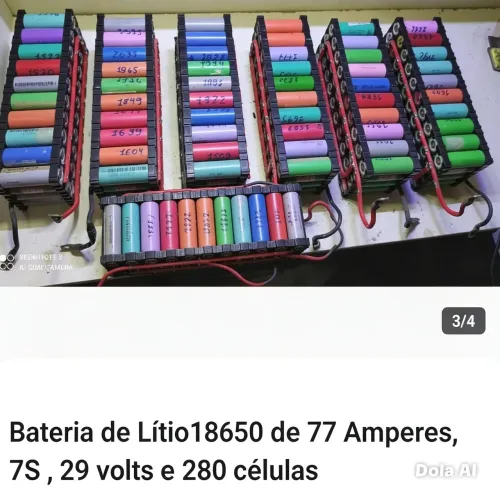 Bateria de lítio7S com 77 Amperes 