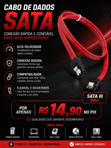 Cabo sata de dados Novo Entregamos