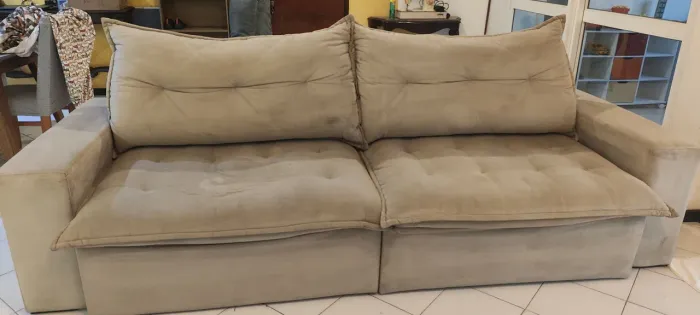 Sofá retrátil e reclinável 2,90 em veludo
