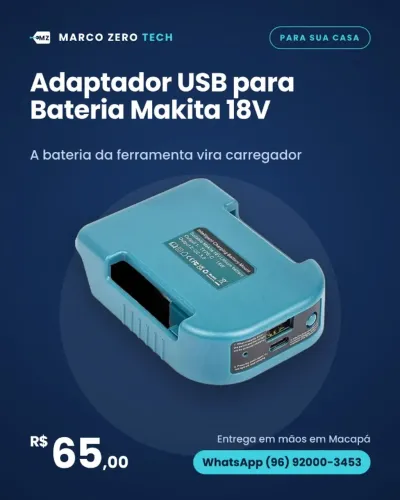 Adaptador USB para Bateria Makita 18V