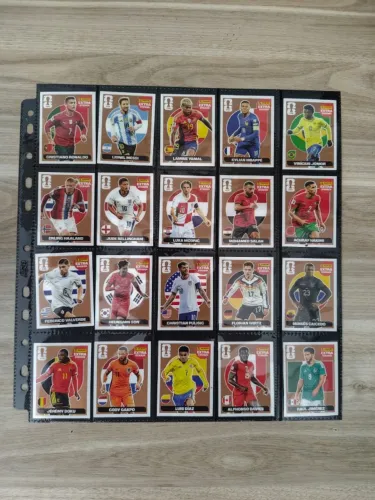 Kit Completo 20 Figurinhas Legends Extra Sticker Copa do Mundo 2026 - Bronze
