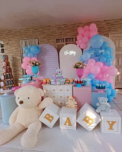 Decoração chá revelação festas 