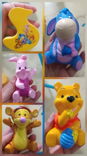 Mobile giratório musical Turma do Pooh Disney para berço FALTA suporte DESAPEGO USADO