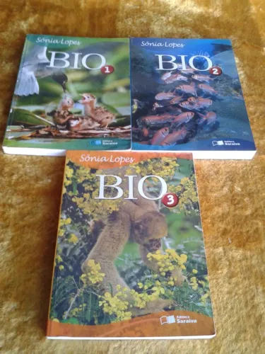 COLEÇÃO DE BIOLOGIA SÔNIA LOPES VOLUMES 1 2 3 ( ENSINO MÉDIO )