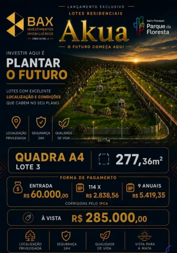 Vendo terreno parque da floresta