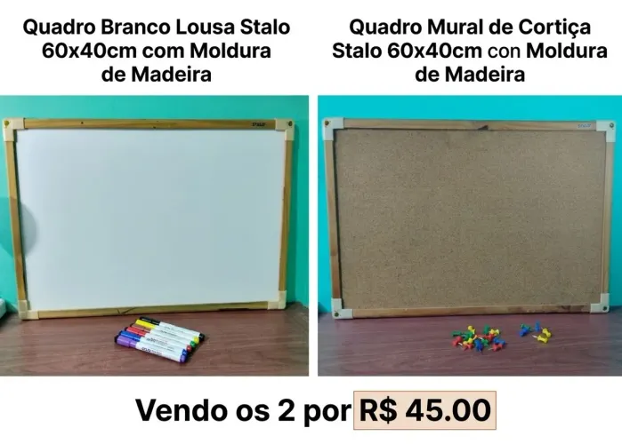 Quadro Branco/Quadro Cortiça Stalo