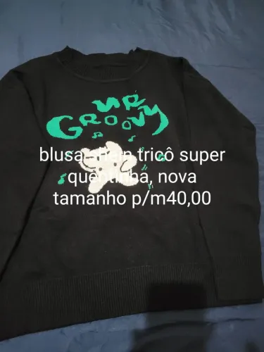 Blusa tricô grossa