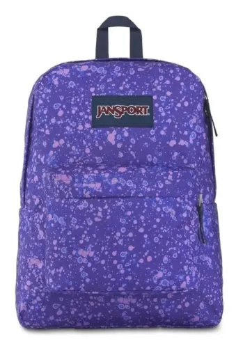 Mochila JanSport SuperBreak azul e roxa