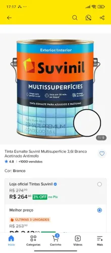 Tinta Suvinil epóxi 3,2