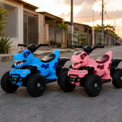 Quadriciclo Elétrico Infantil Dino com Frente e Ré