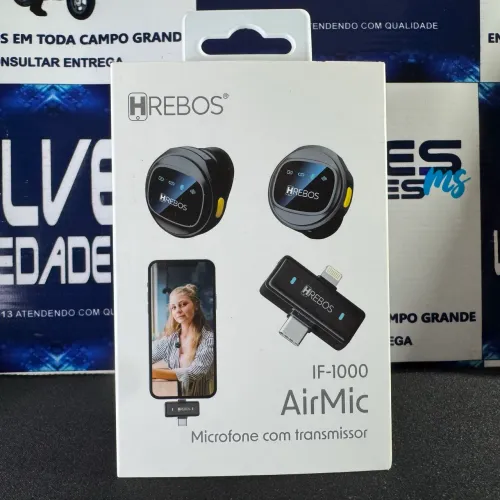Kit microfone lapela sem fio com ímã 