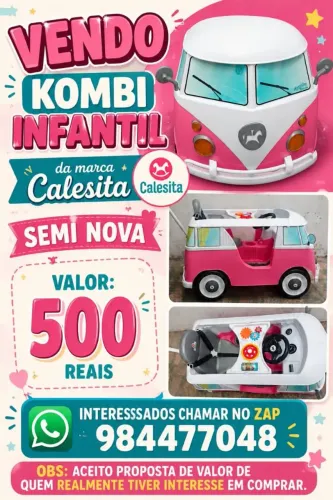 Kombi/carro Infantil de passeio