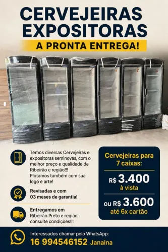 Cervejeiras expositoras PRONTA ENTREGA E COM GARANTIA! Melhor preço e qualidade!!!
