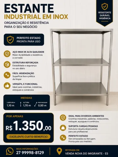 Estante inox