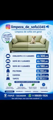 Limpeza de sofá