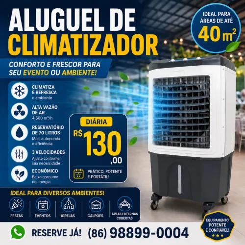 Aluguel Climatizador Alta Vazão