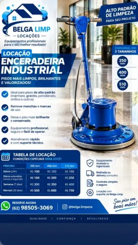 Aluga-se Enceradeira Industrial Profissional