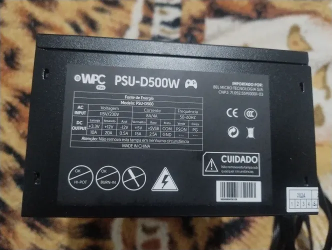 Fonte wpc psu-d500w