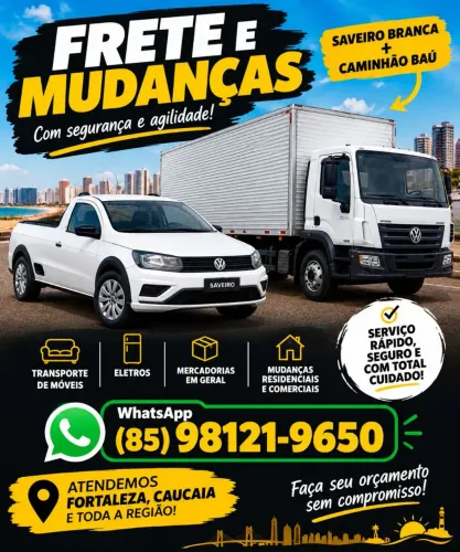 Frete e Mudança em toda região de Fortaleza e Caucaia... whatsapp * chama!