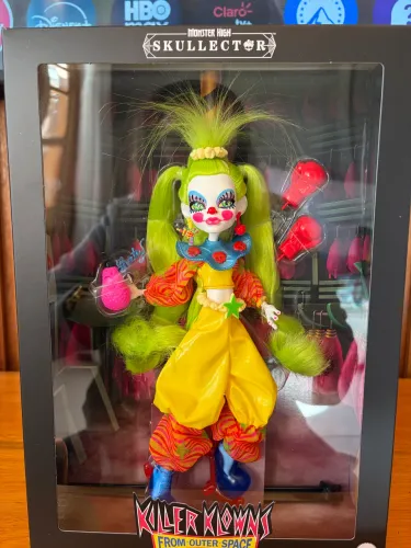 Boneca Monster high Skullector Killer Klowns Palhaça lacrada