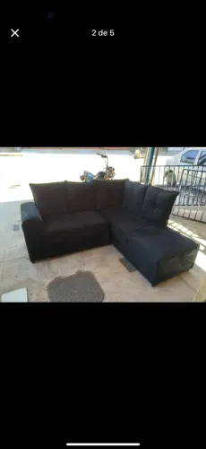 Sofá de Canto Preto