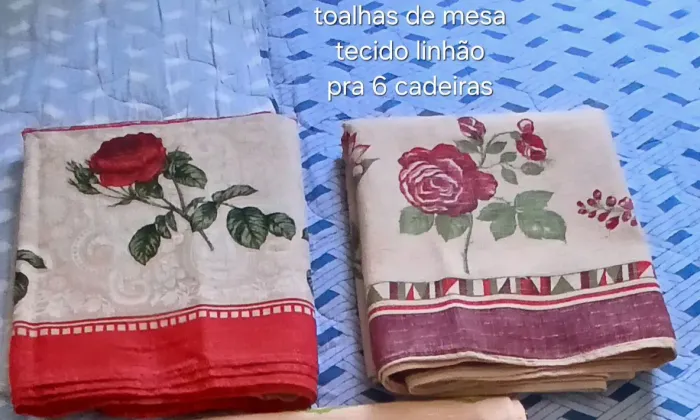 LOTE COM 2 TOALHAS DE MESA LINHÃO NOVAS