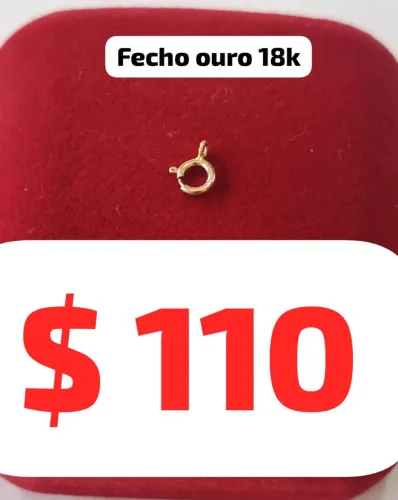 Fecho de ouro 18k pra corrente fina 