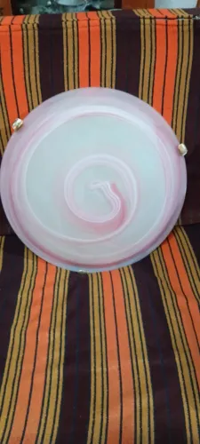 Lindo luminária com cúpula em cristal murano