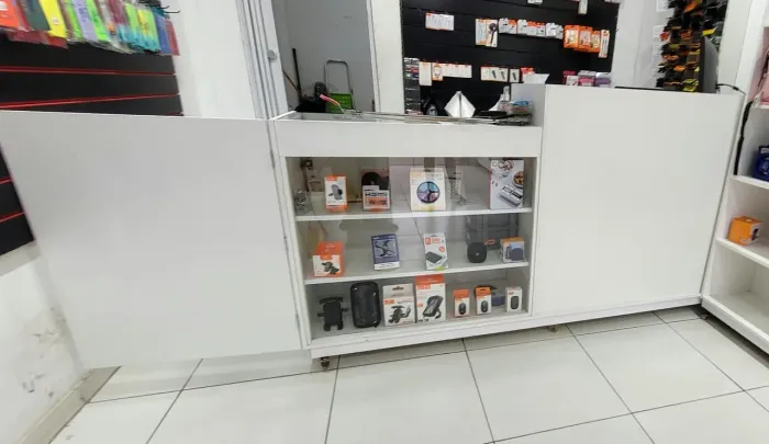 Balcão vitrine para loja