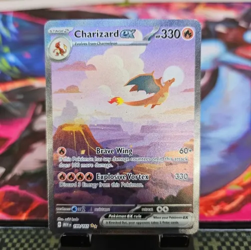 Carta Pokémon Charizard EX 151 INGLÊS NM (ENCOMENDA)