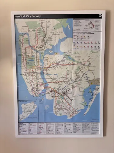 Quadro pôster Mapa Original do metrô de Nova York