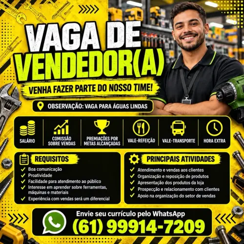 Vaga para Vendedor