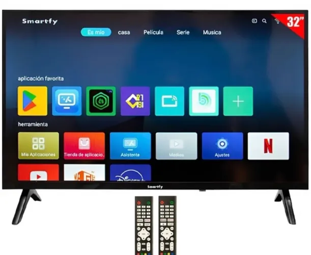Smart TV Smartfy STV32 - HD - HDMI/USB - 2 Controles - Android 14 - 32''