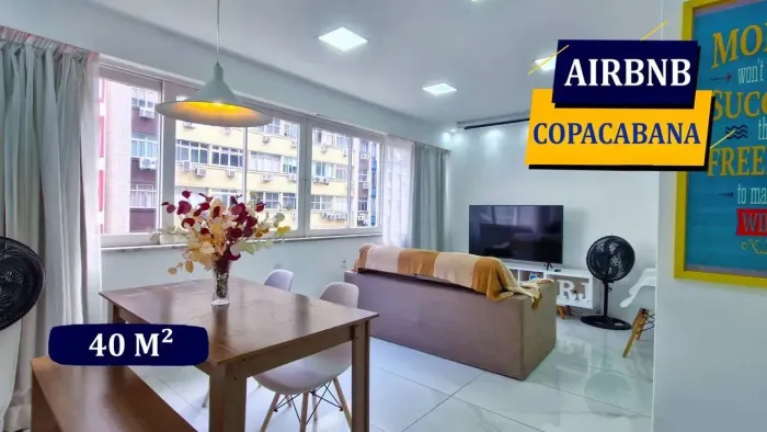 COPACABANA A 1 QUADRA DA PRAIA E COPACABANA PALACE QUARTO E SALA COM HOME OFFICE PARA TEMP