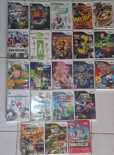 Lote de 22 jogos Nintendo wii