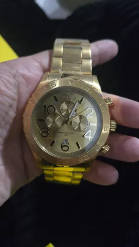 Invicta Relógio Masculino Specialty Gold Tone de Aço Inoxidável 50mm (novo)