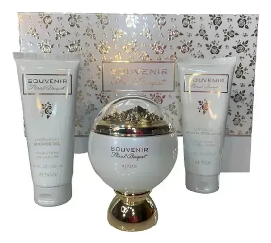 Kit Perfume Árabe Souvenir Floral Bouquet Afnan inspiração no Delina