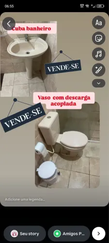 Conjunto de bacia e pia