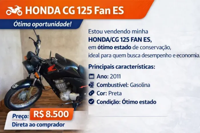 Moto HONDA/CG 125 FAN ES