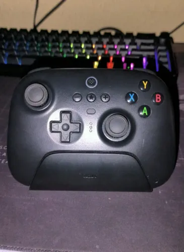Controle 8bitdo Ultimate sem fio 2.4G e Bluetooth com doc de carregamento