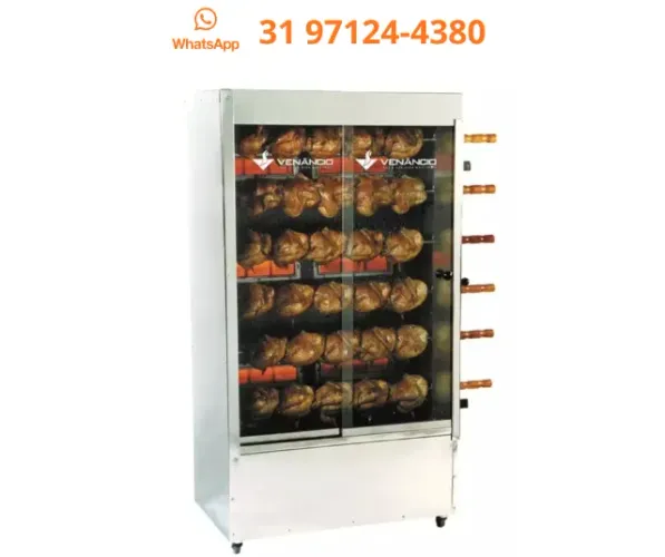 Assadeira de Frango 6 Espetos a Gás Venâncio