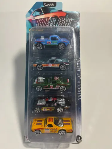 Kit 5 Mini Carrinhos Miniaturas Die Cast Garagem Metal 1:58 Modelos Sortidos 1 - Candide