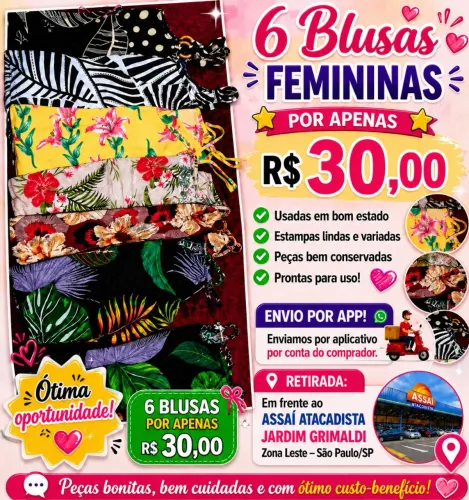 Desapego de blusinhas de alças 