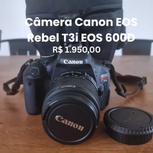 Canon EOS Rebel T3i (600D) + Lente 18-55mm à Venda em SP