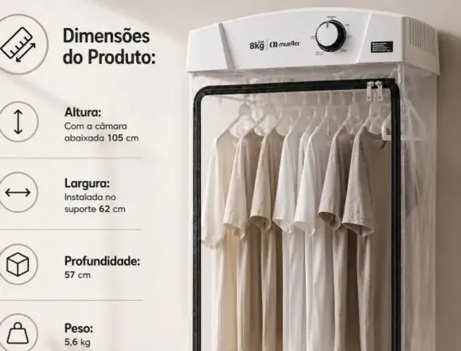 Secadora de roupas 8kg