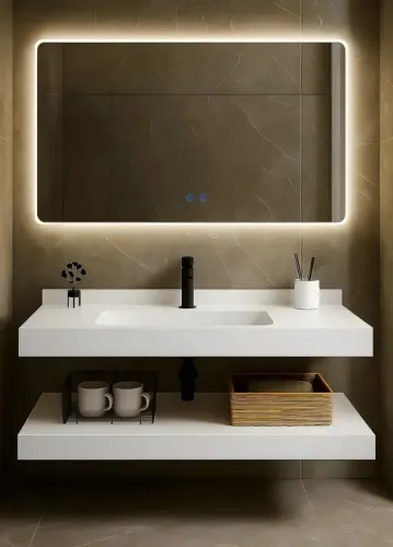 Cuba para banheiro de porcelanato