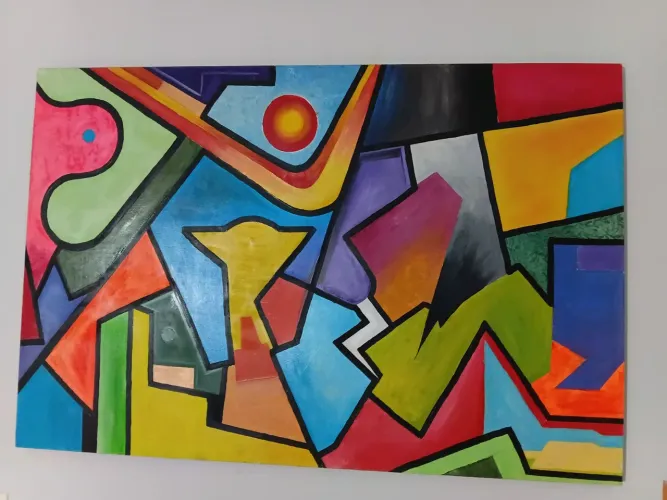 Quadro Abstrato Grande - 1,50 x 1,00 m
